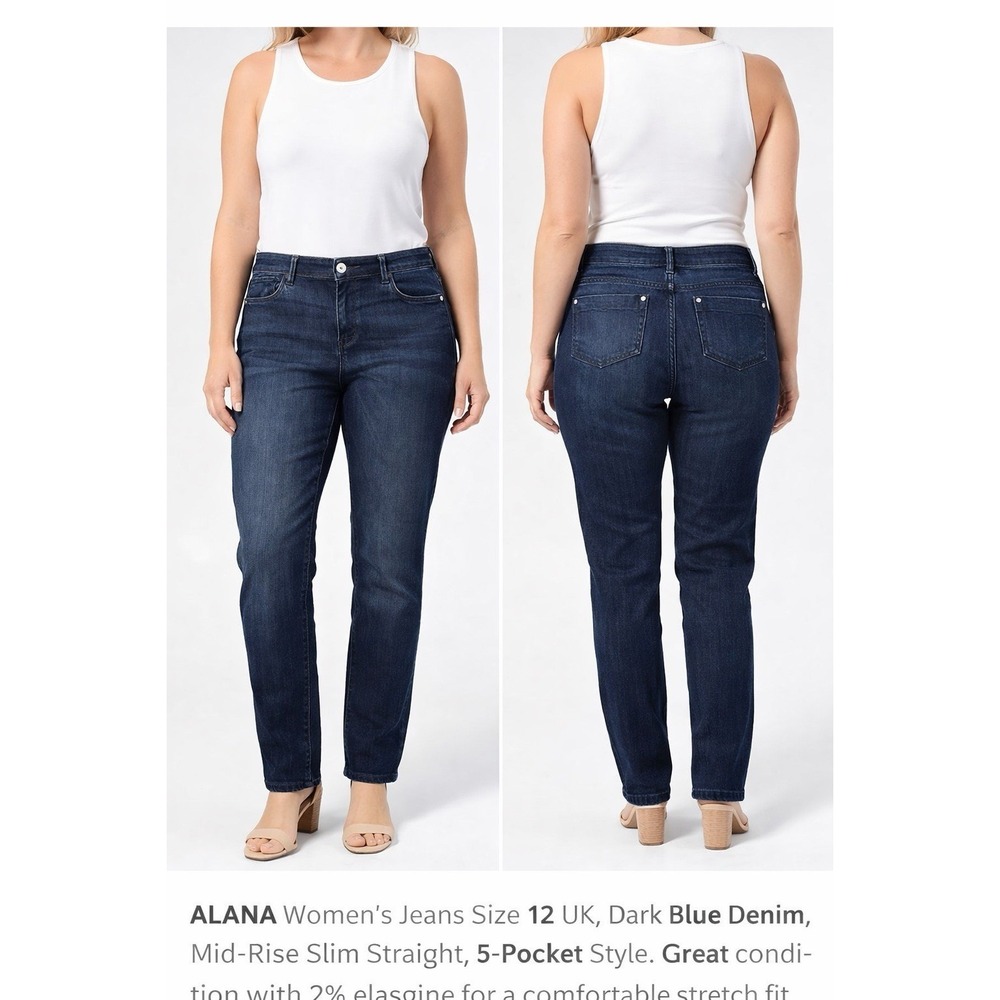 J Jill Denim Jeans Women's Size 16W Blue Authentic Fit Slim Ankle Medium Wash